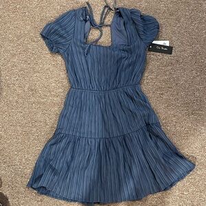 Blue mini dress